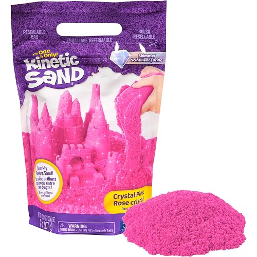 Kinetic Sand 2lb Shimmer Pink, Moldable Play Sand Sensory Toys, Ages 3+