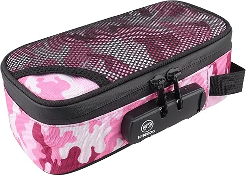 Miniatura 8 de FIREDOG Bolsa a prueba de olores con cerradura, contenedores forrados de carbono a prueba de olores para almacenamiento de viaje