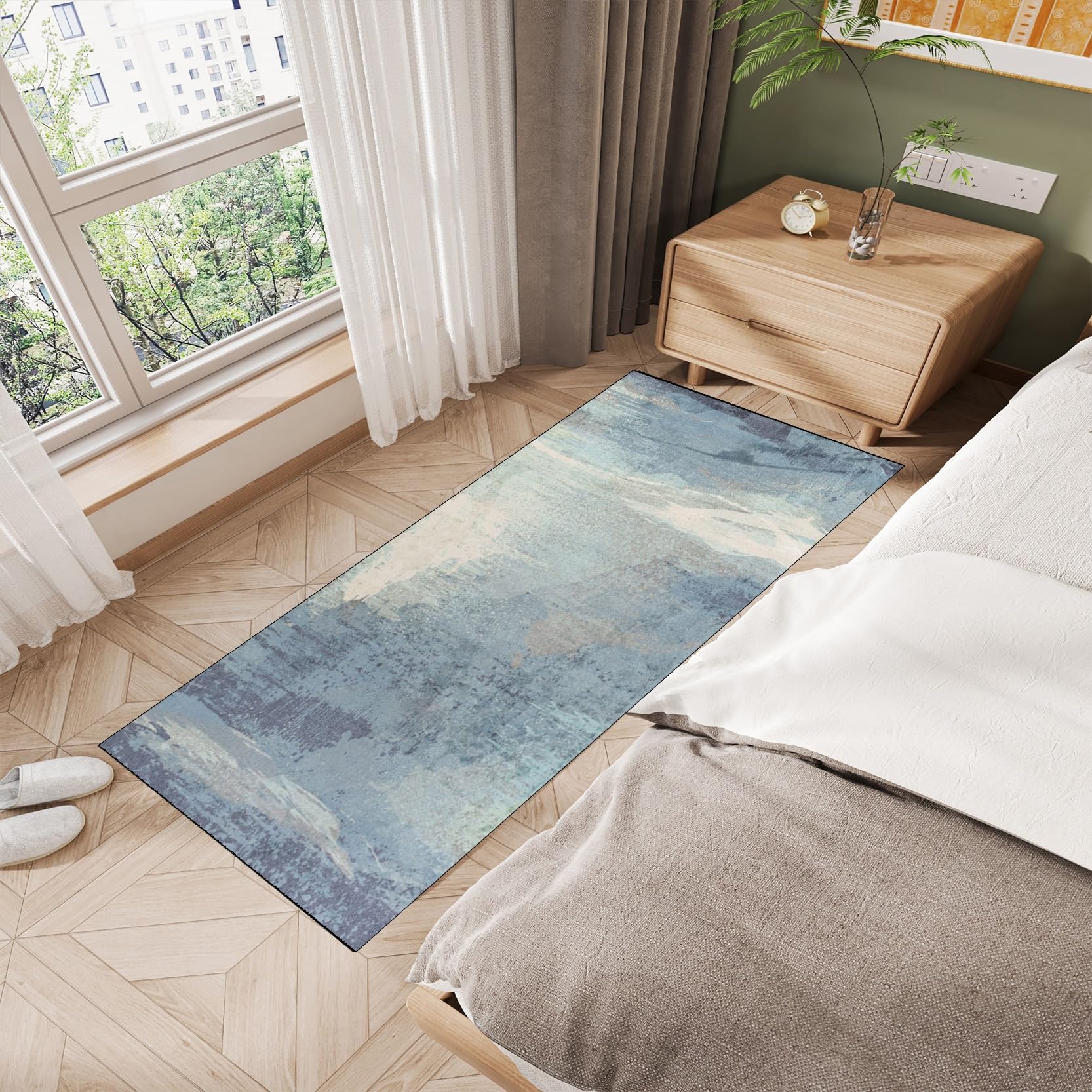 Alfombra Protectora Suelo 50 x 230 cm Robusta y Antideslizante Alfombras de área Fácil de Limpiar para Frente del Fregadero Pasillo, F