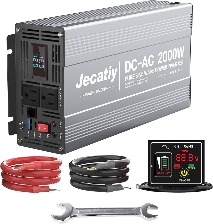 Amazon.co.jp: 2000W 純正正弦波インバーター 12V DC - 110V