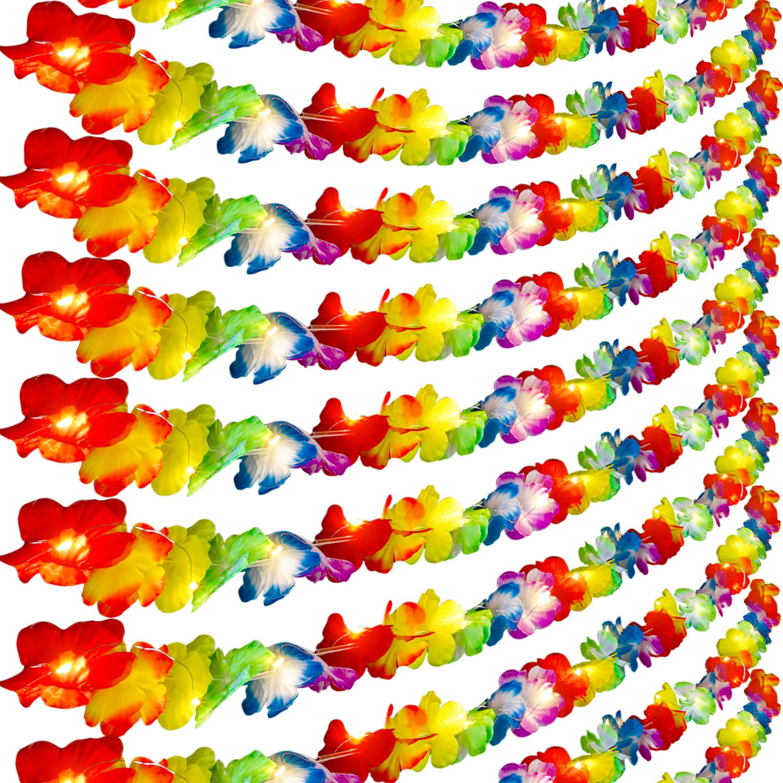 Guirlande de fleurs hawaïennes pour décoration de buffet et fête à thème tropical