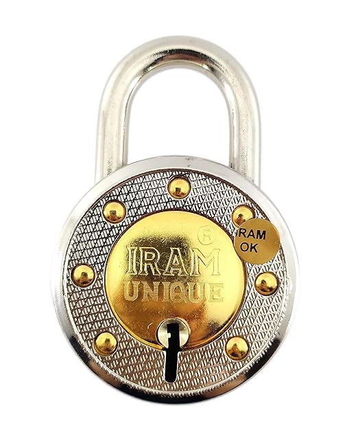 IRAM Unique Brass Fitted 7 Lever 65 mm Iron Padlock High Security