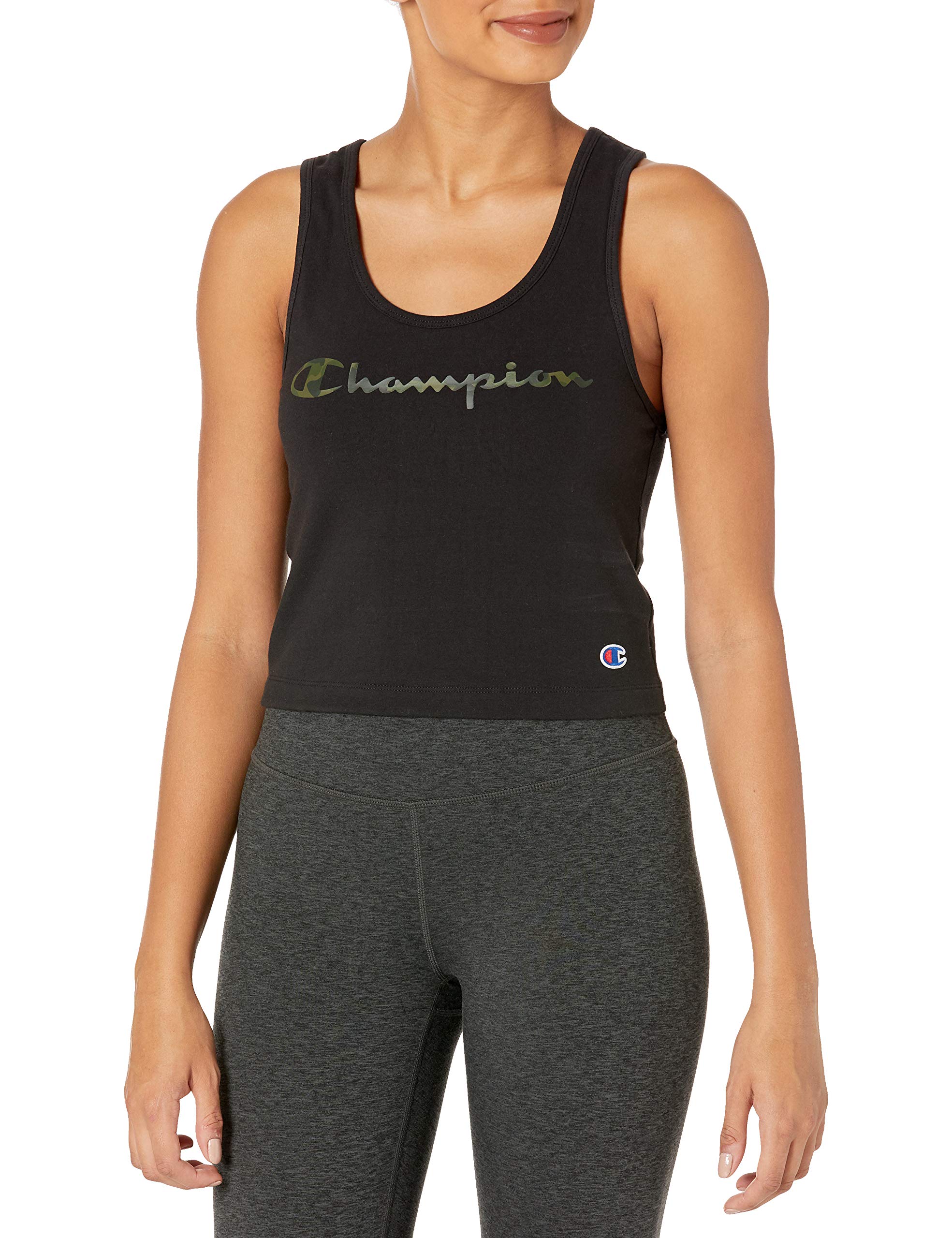 Women's Authentic Crop Top, Script Logo