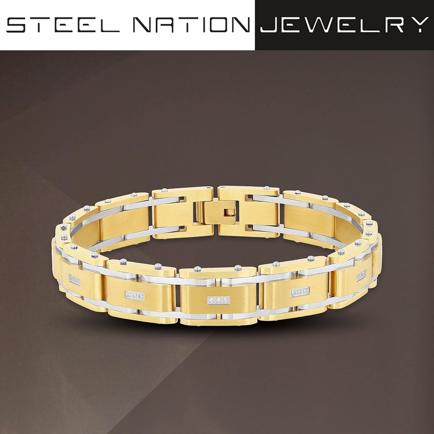 Men's Stainless Steel Men's Link Bracelet - Choice of Color - Image 6