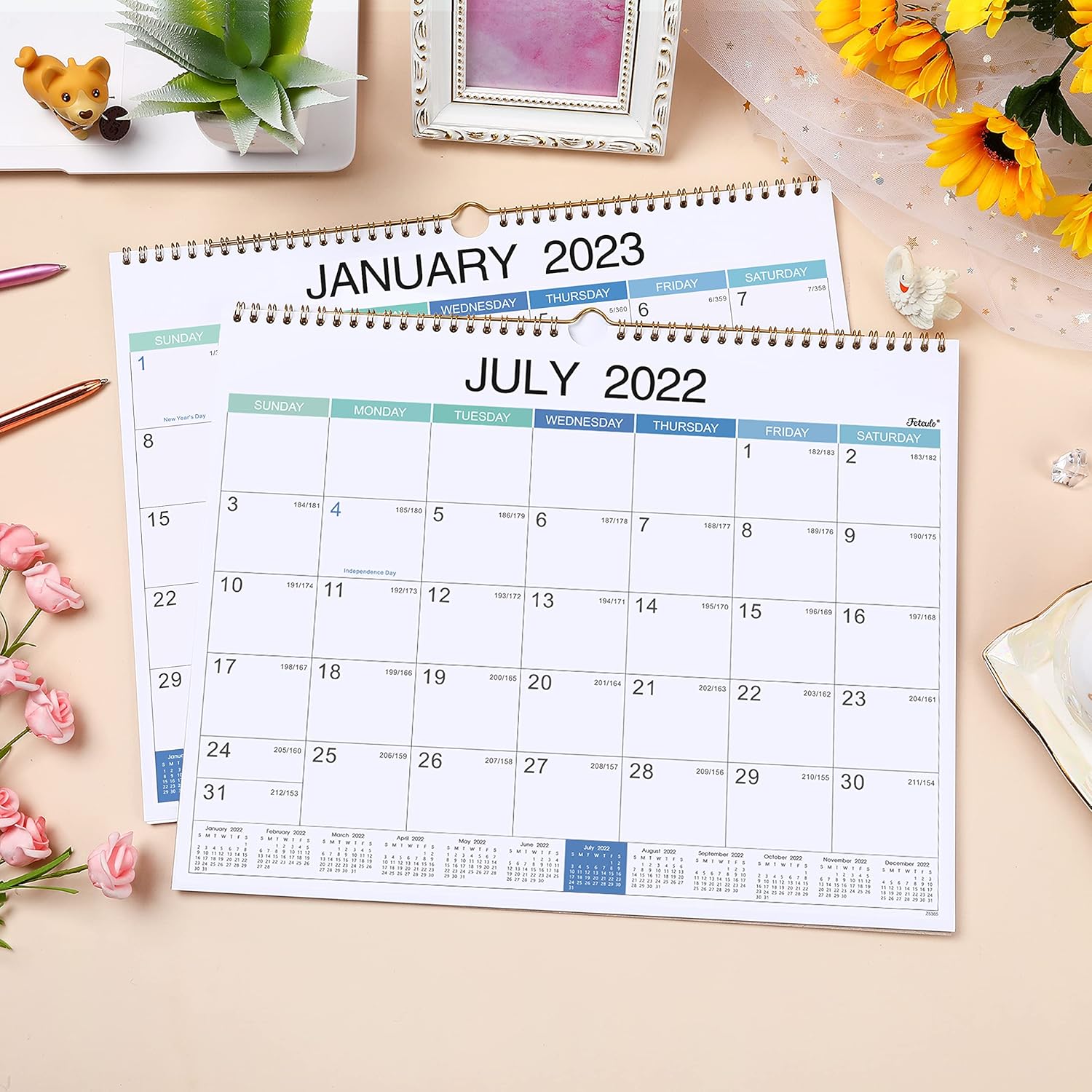 2023 Spiral Calendar Buy 2022-2023 Wall Calendar - 18 Monthly Hanging Calendar 2022-2023 Planner,  Jul 2022 - Dec 2023, 15 X 11.5, Spiral Binding, Yearly Overview, Holidays,  Large Blocks, Perfect Organizer For Home & Office