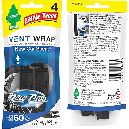 Little Trees Vent Wrap Air Freshener New Car Scent