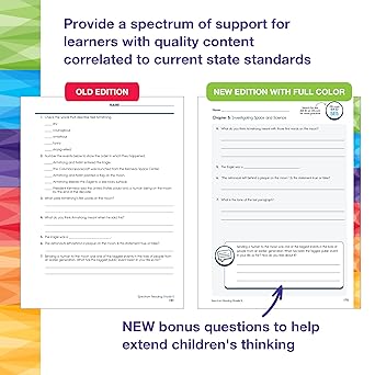 Spectrum Reading 5th Grade Workbooks, Activity Book Covering Nonfiction and Fiction Passages, Theme, Summarization, and more, Classroom or Homeschool Curriculum