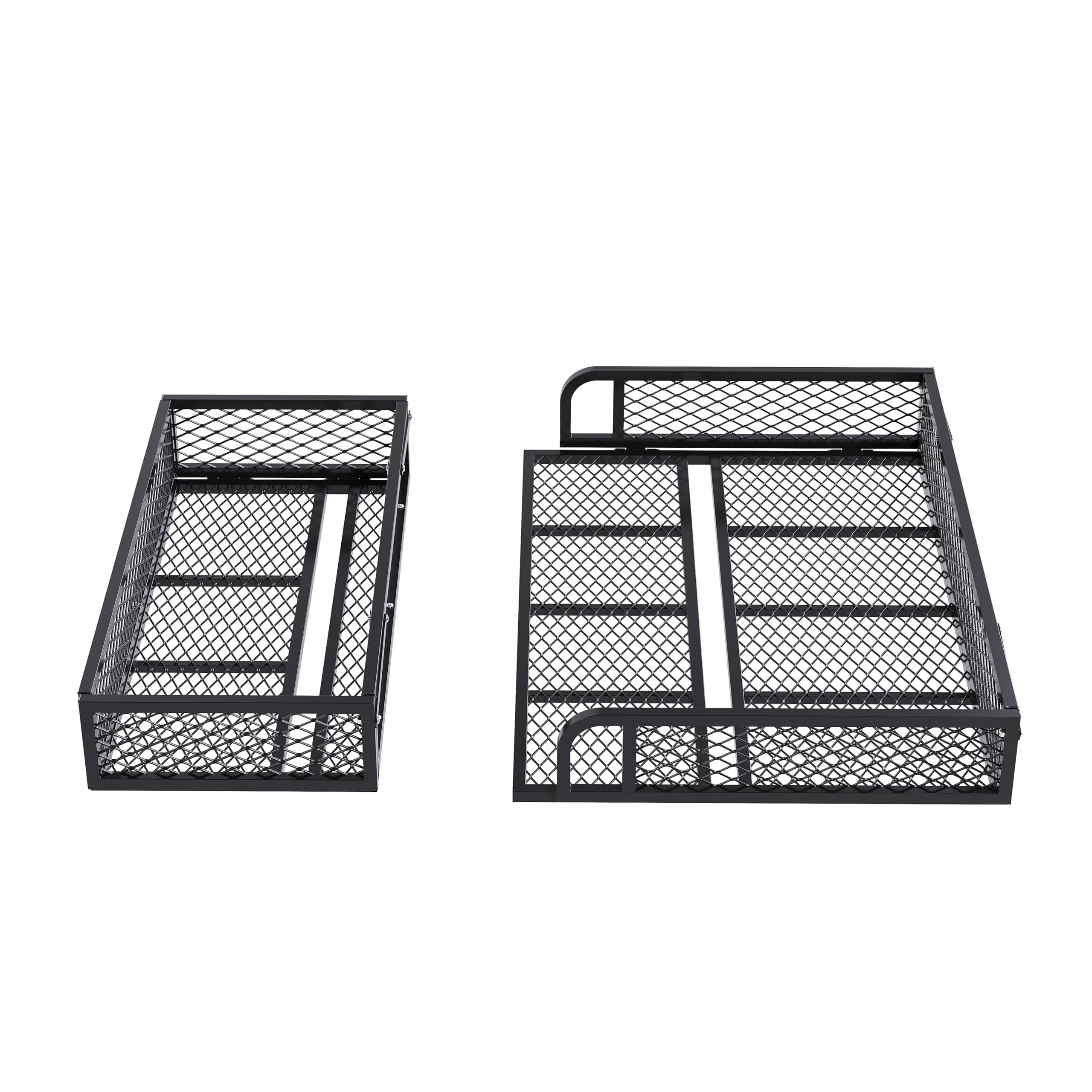 HECASA Universal Front Rear Cargo Basket Compatible with ATV Drop Storage Rack Cargo Carrier Steel