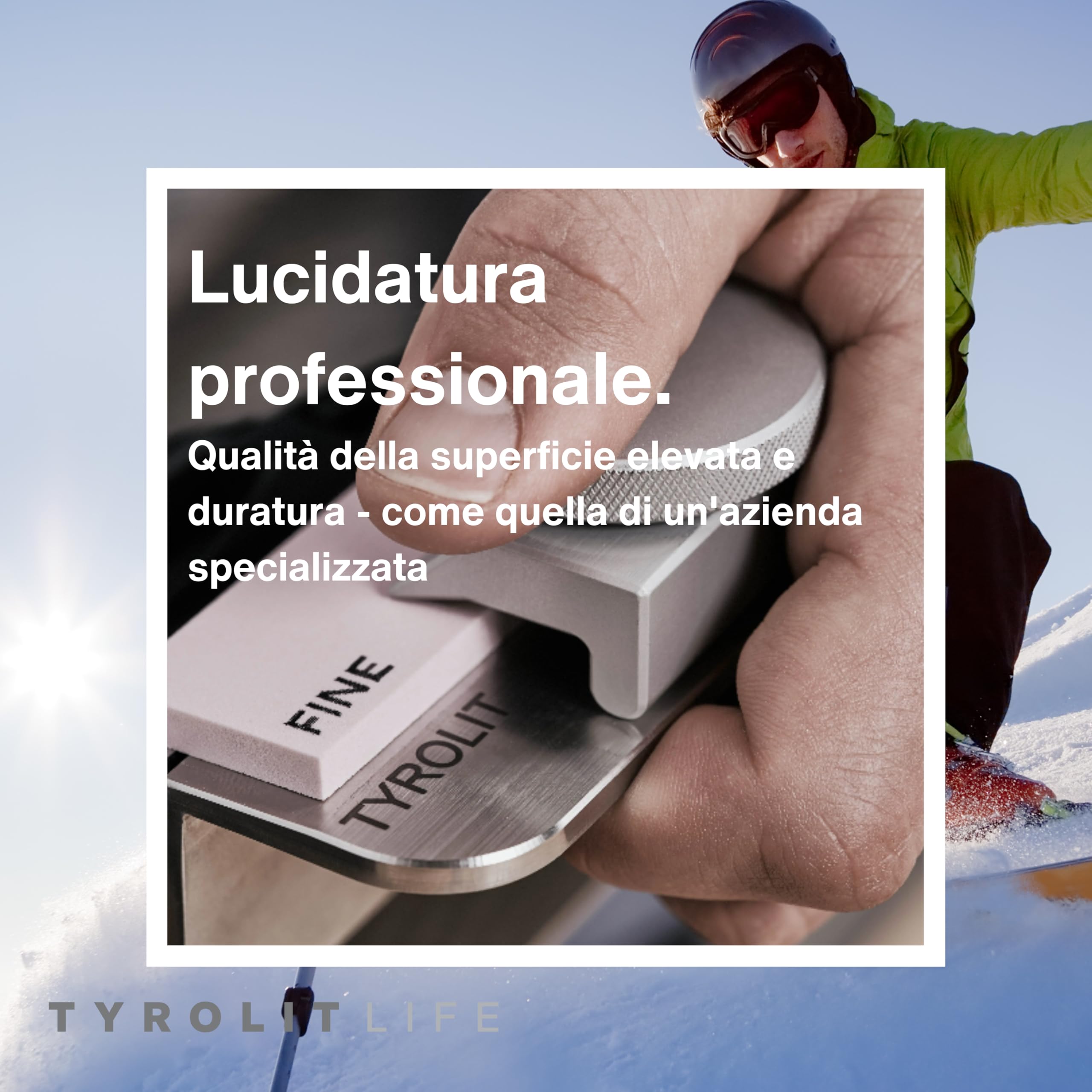 Tyrolit Life Sci e Snowboard Smerigliatrice per Bordi - Set di 3 lime in ceramica per potenti spigoli di snowboard e sci - Riparazione, smerigliatura e affilatura semplici