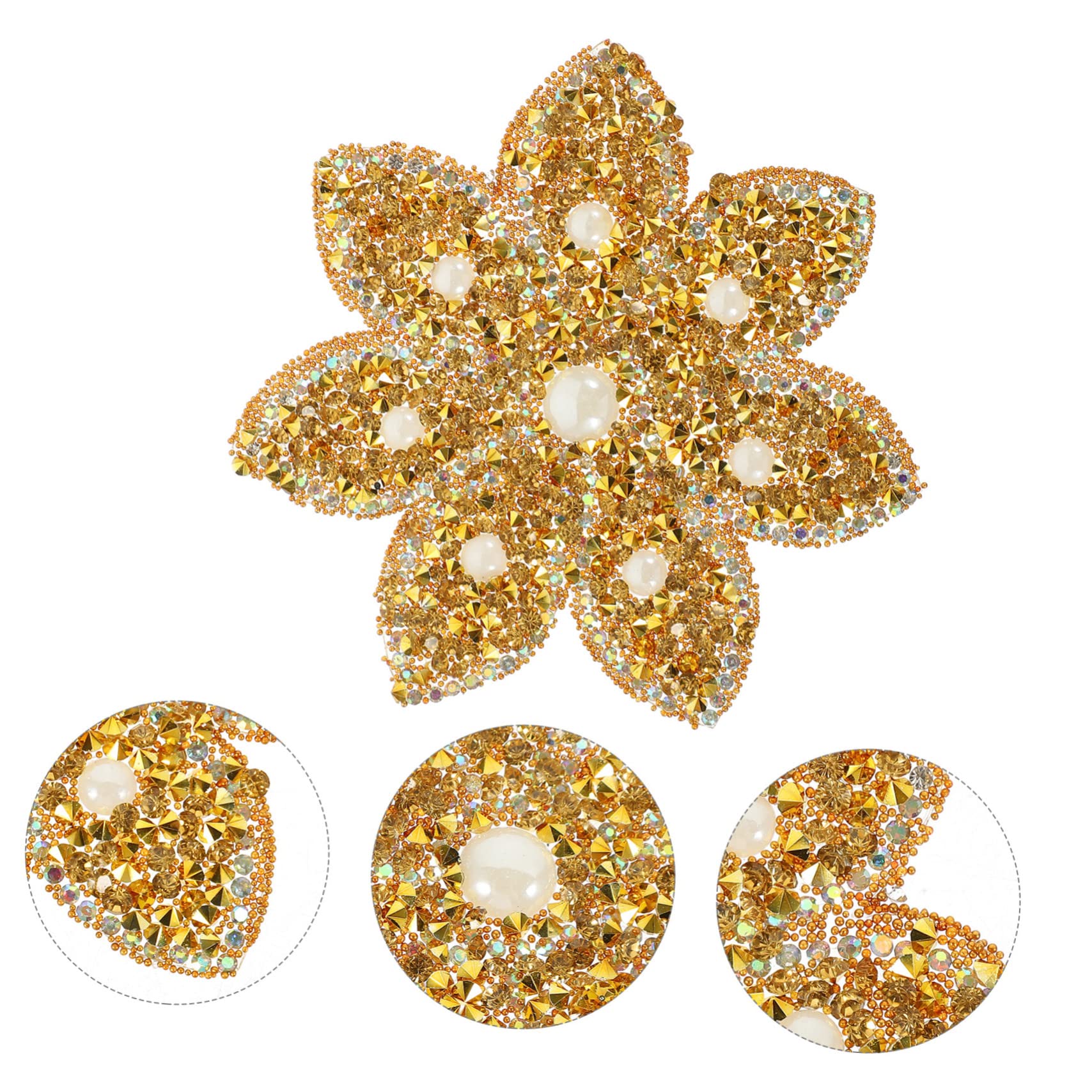 Grote grijze bloemen applicatie - Seegers Fournituren Grote grijze bloemen applicatie - Seegers Fournituren