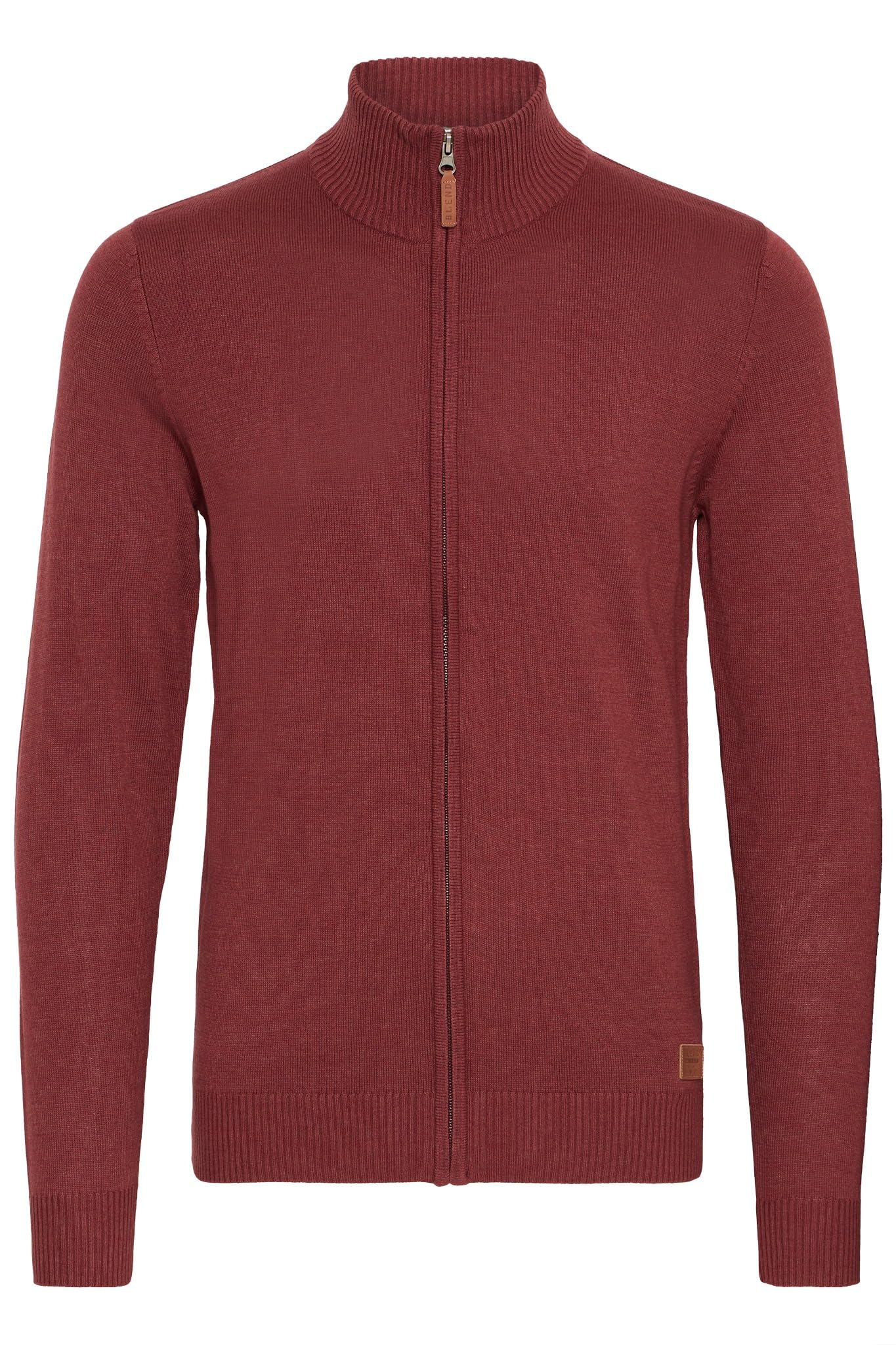 Blend BHNorman Herren Strickjacke Cardigan Feinstrick Pullover mit Stehkragen Reißverschluss Rippbündchen Baumwollmischung Regular fit