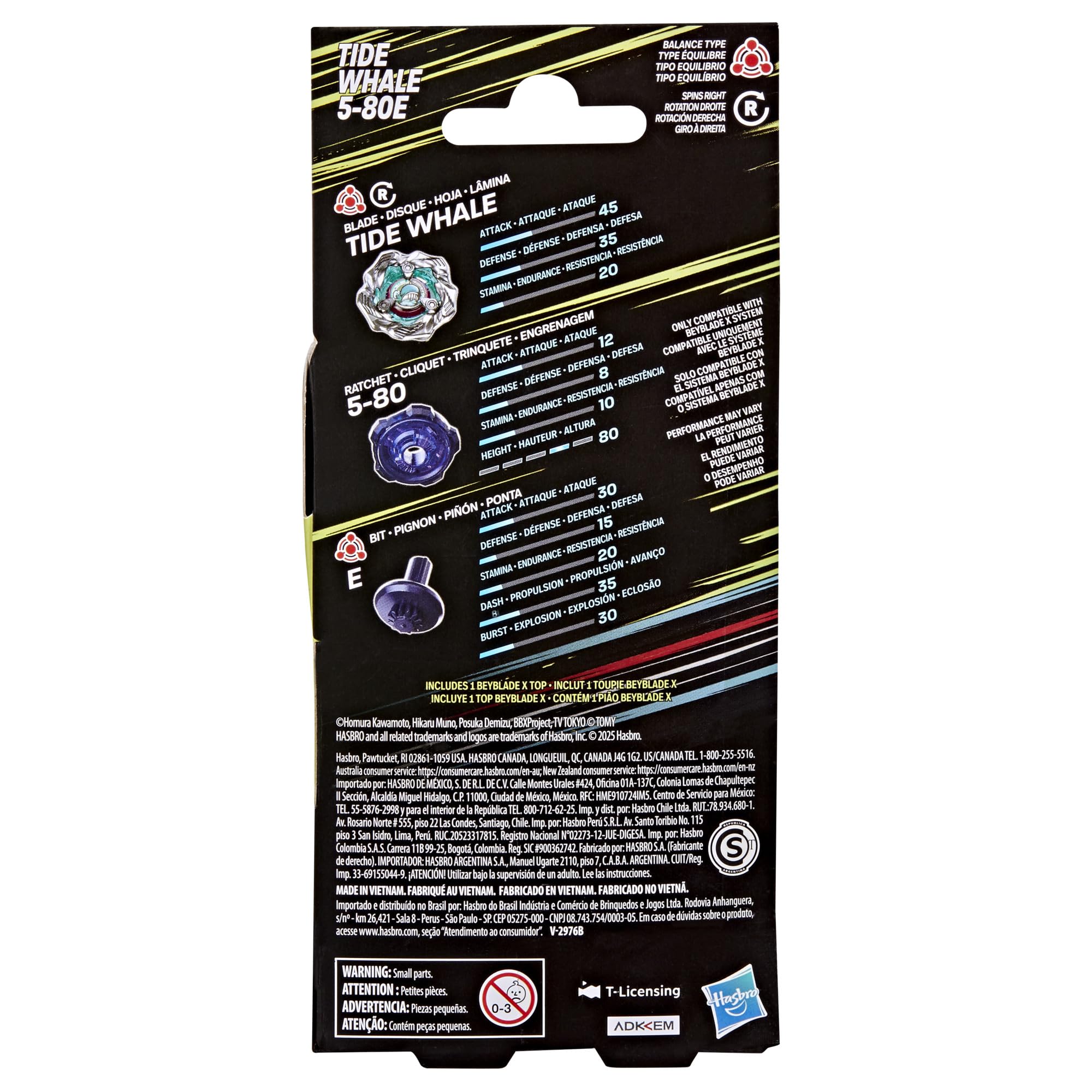 Beyblade X Pacco Singolo - HSG1669 - Trottola Tide Whale 5-80E