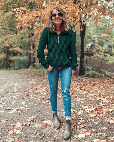 Miniatura 4 de BTFBM Sudadera moderna para mujer con patrón acolchado, ligera, con cremallera, de manga larga, sencilla e informal