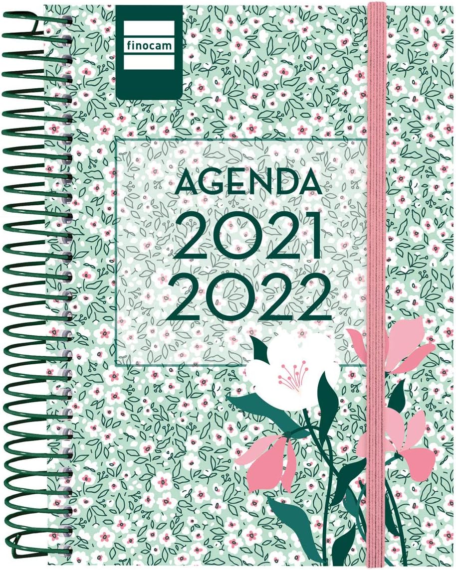 FinocamSecondary Diary 2021 2022 8th - 120 x 164 1 Day per Page Floral Catalan