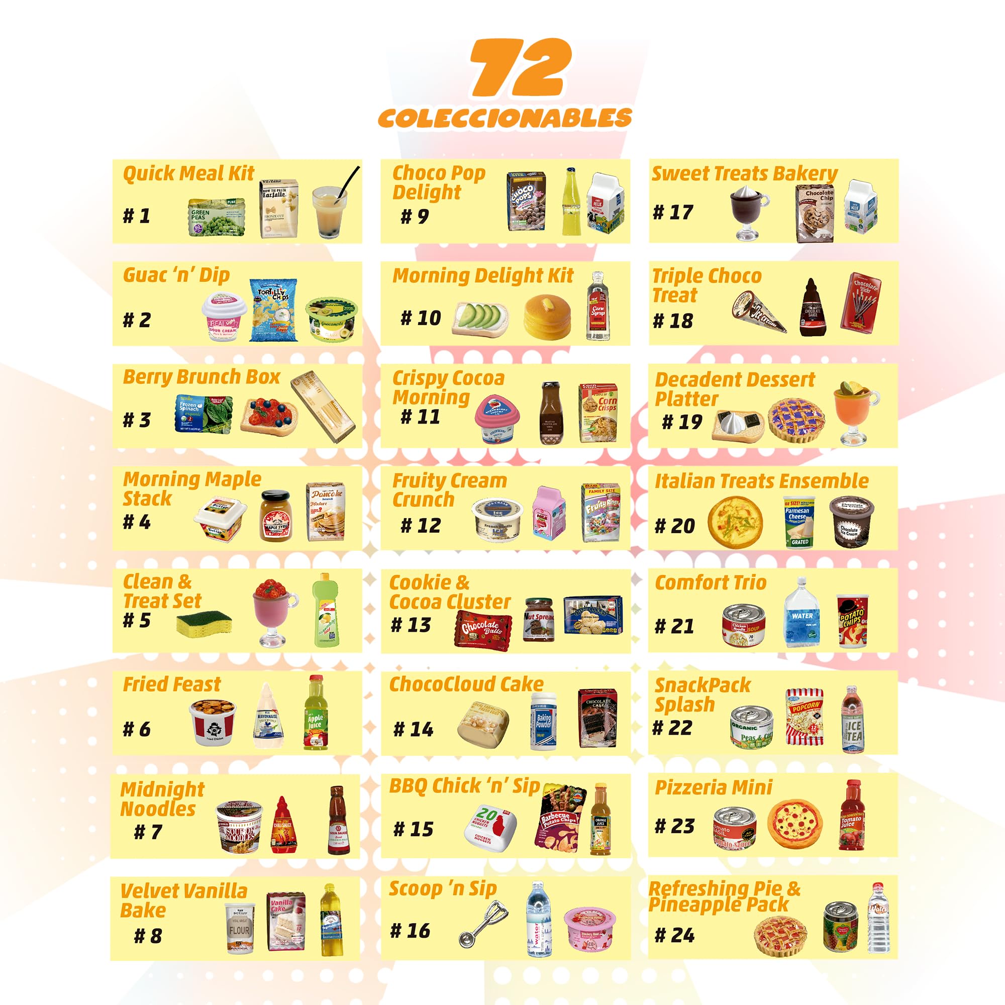 Bizak Mini World Kit Essenziale, Capsule Sorpresa con Mini Collezionismo, Cibo e Conserve, 72 Articoli per Giocare e Collezionare, Bambini e Ragazze +6 Anni (64509001)