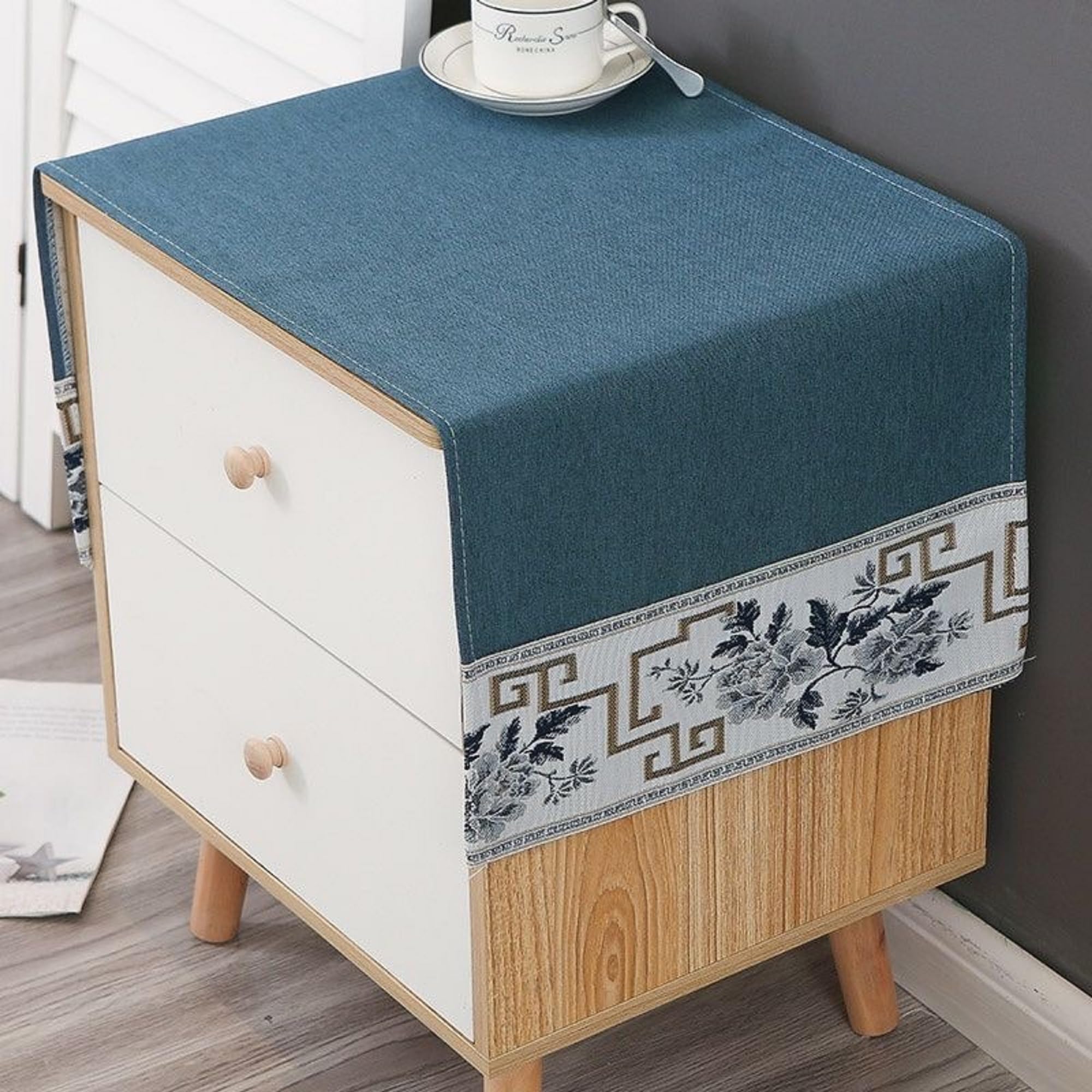 YUZHANGHE Bedside Table Cover Cloth Tablecloth Suitable for Bedside TV Microwave Washing Machine Refrigerator Dust Cover Coffee Table Cloth (15.7 *