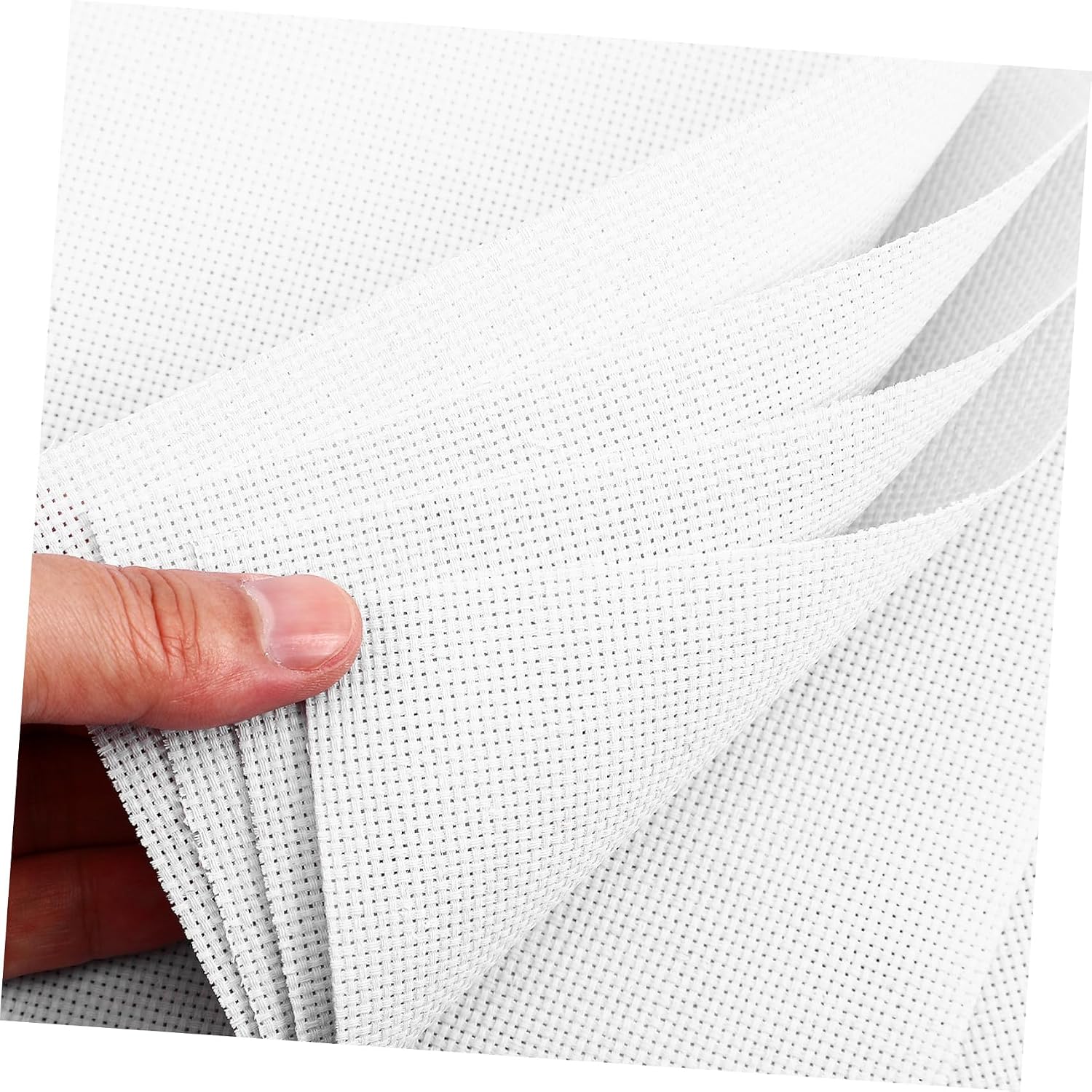 12pcs Cross Fabric Embroidery Cloth Three for Home Decoration Soft Material for Beginners and Craft Projects