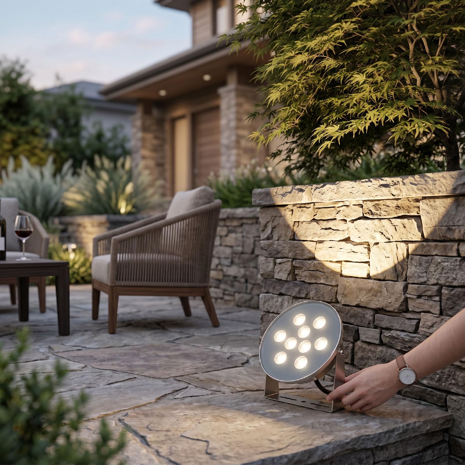 Luz LED Subacuática, Lámpara Sumergible 9W IP68 para Estanque de Peces y
