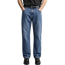 MZNBURAM Mens Regular Fit Straight Leg Jeans - Classic Casual Denim Pants for Everyday Work and All Season Wear