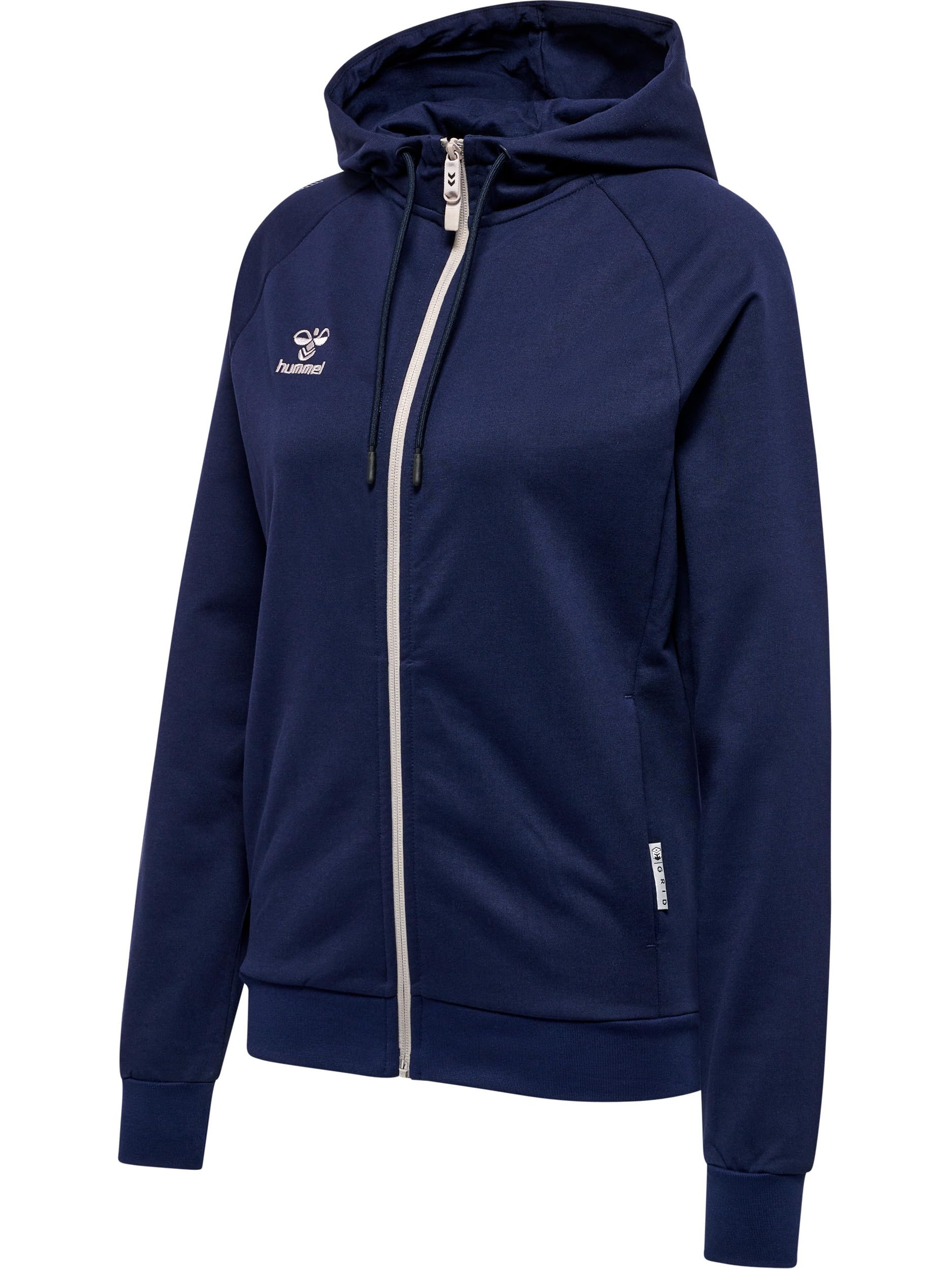 hummel Women's Hmlmove Grid Cot. Zip Hoodie Woman Hooded Sweatshirt