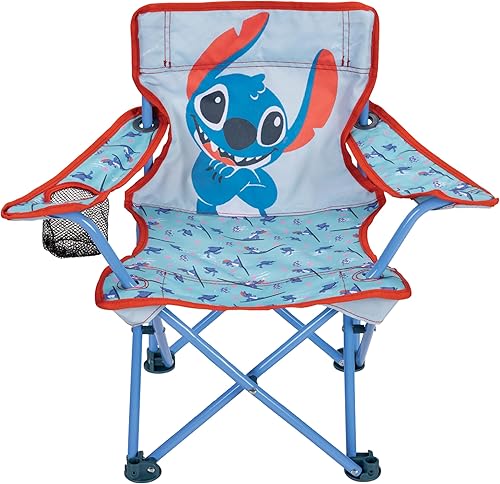 Lilo & Stitch JAKKS Pacific - Silla plegable para niños, silla plegable para parque, deportes o patio, incluye bolsa de transporte, por JAKKS