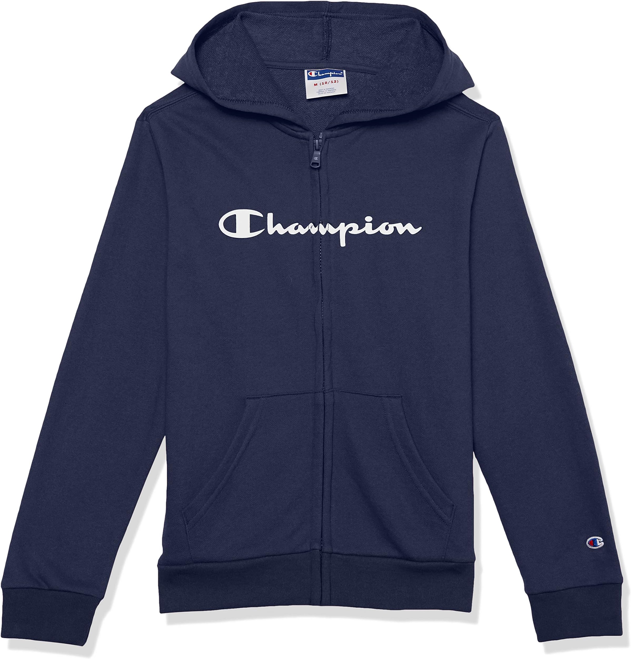 Champion Boys' Zip-up Hoodie, Kids' Sweatshirt, French Terry, Classic Script
