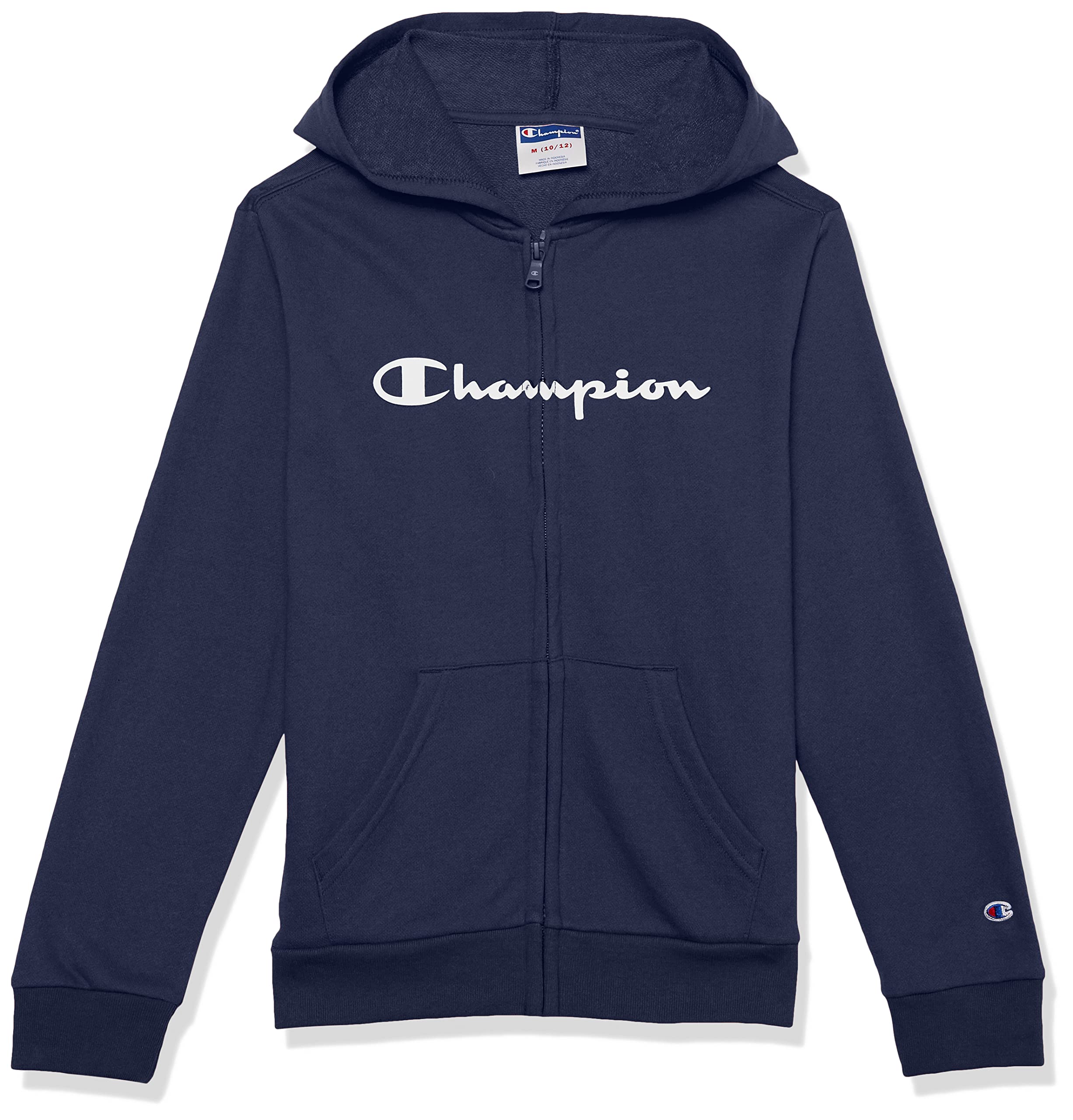Champion Boys' Zip-up Hoodie, Kids' Sweatshirt, French Terry, Classic Script