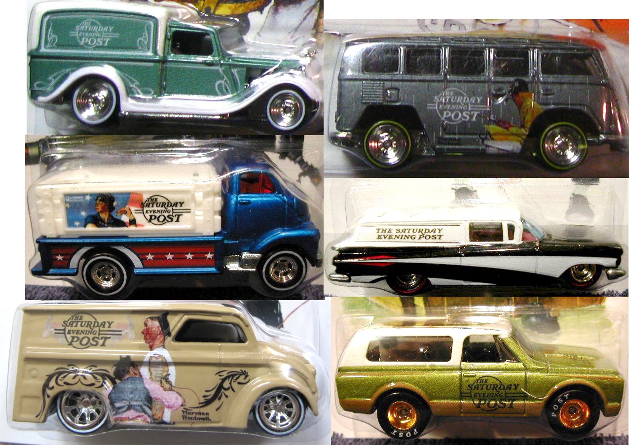 Hot Wheels Saturday Evening Post Nostalgia Set Norman Rockwell