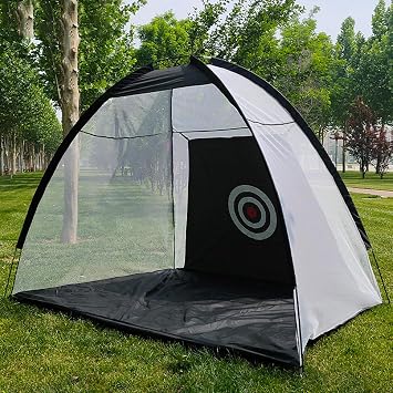 3m Large Golf Practice Net with Tri-Turf Mat & Target, Indoor Outdoor Hitting Net Set for Backyard Garden Driving Chipping, Portable with Carry Bag for Adults Kids Beginners