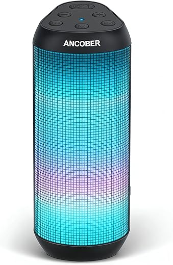 Bluetooth Speaker, 2026 Portable Wireless Speaker, HD Stereo Loud Sound, LED Lights, IPX4, 24H Playtime, TWS Pairing, BT5.3, Built-in Mic, Electronic Gadgets, for Home, Outdoor, Party, Camping, Gift