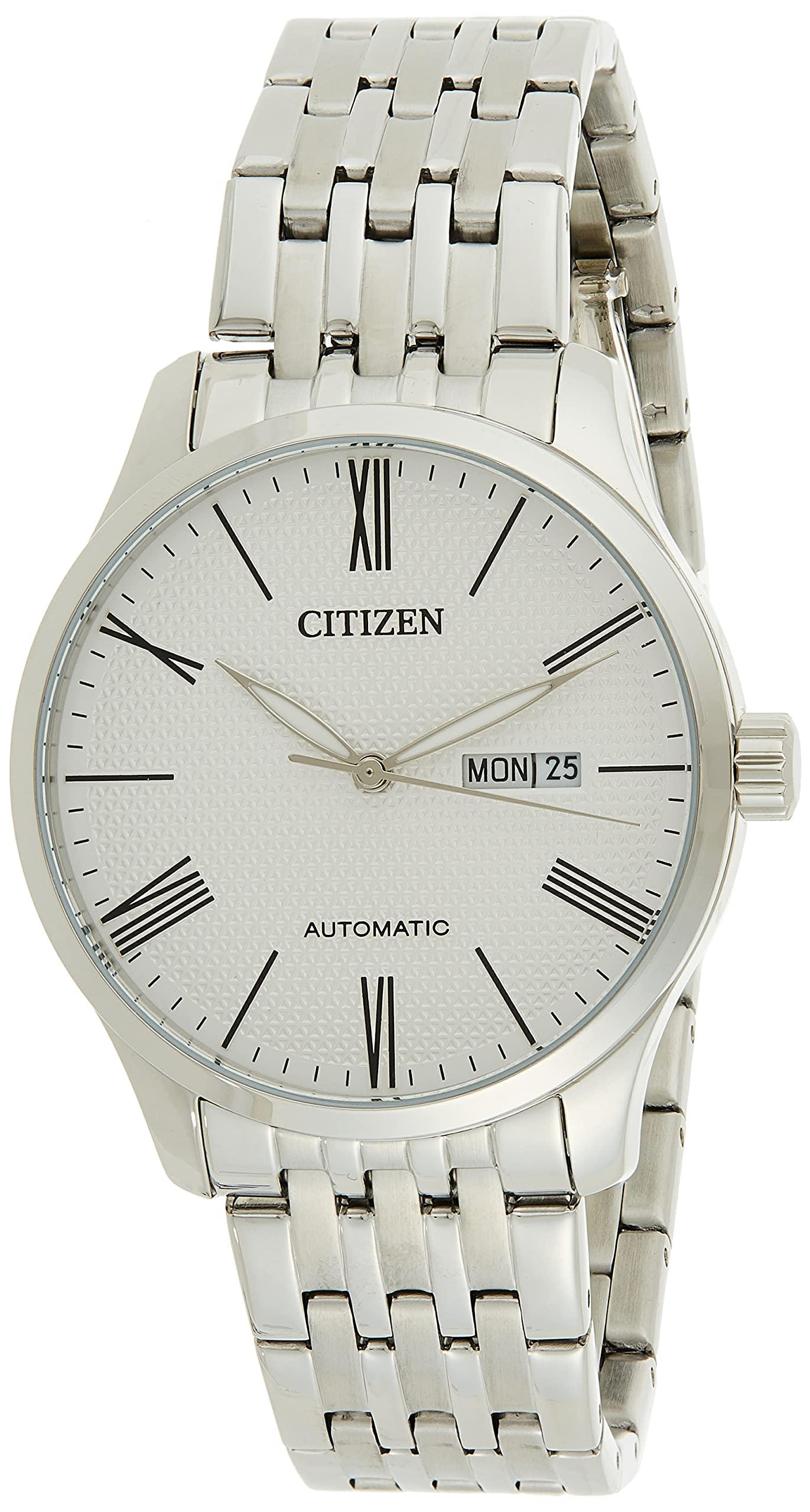 Citizen Mens Automatic Watch With Day And Date Display - Powered By High Precision Made In Japan Self Winding Mechanical Movement - Nh8350-59A