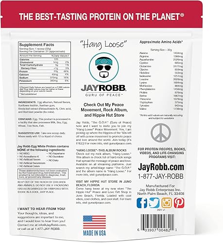 Miniatura 18 de Jay Robb Egg White Protein Powder- Proteína de clara de huevo en polvo, baja en carbohidratos, Keto, vegetariana, sin gluten, sin lactosa, azúcar