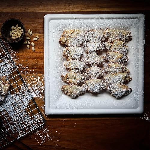 Miniatura 8 de BangShou Paquete de 50 platos de papel cuadrados compostables de 6 pulgadas, platos de papel resistentes blancos, platos desechables biodegradables,