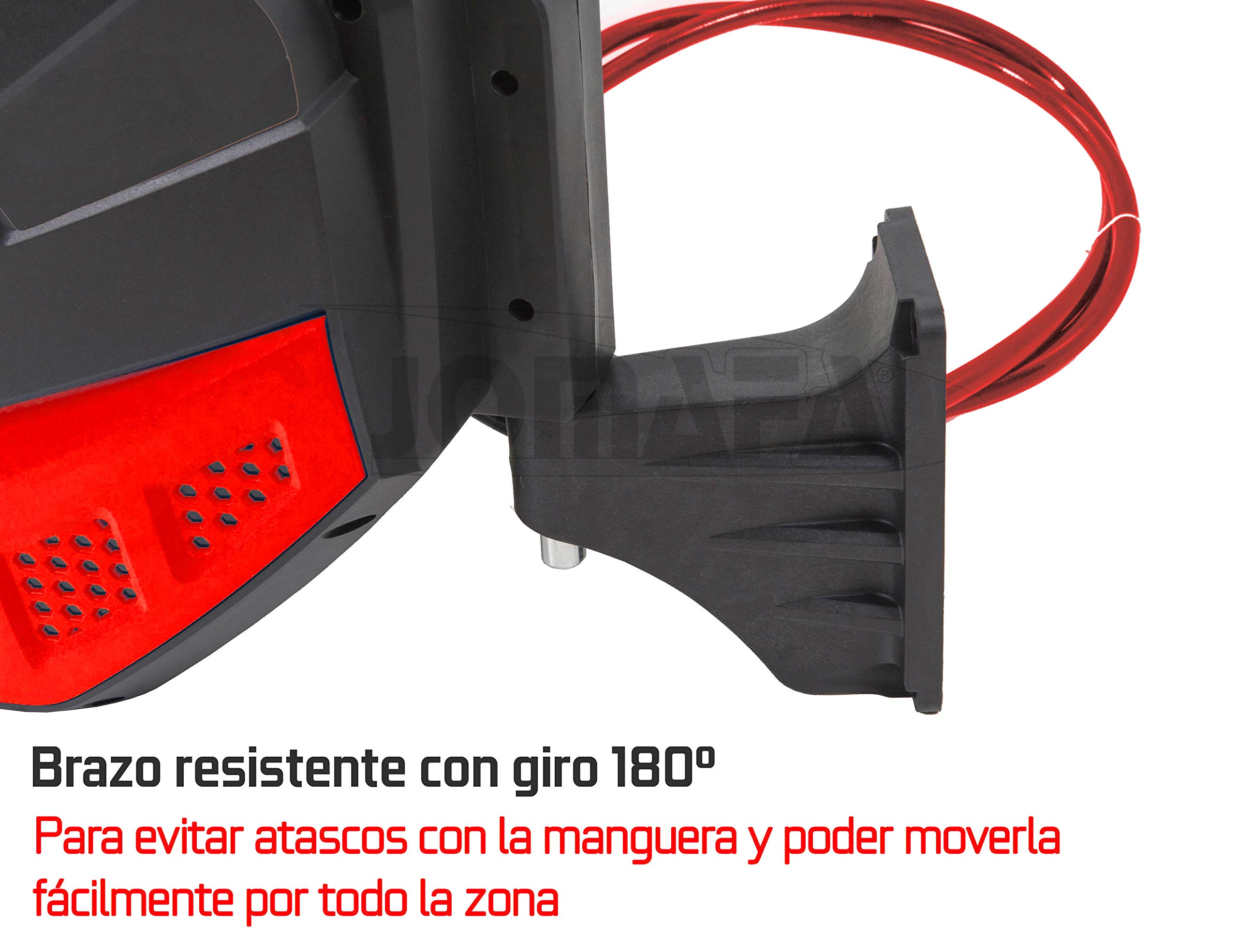 Carrete de Manguera Aire Comprimido 12 m + 1 m VERSION PROFESIONAL ALTO CAUDAL | Conector de 3/8" | 12.5 x 19 mm