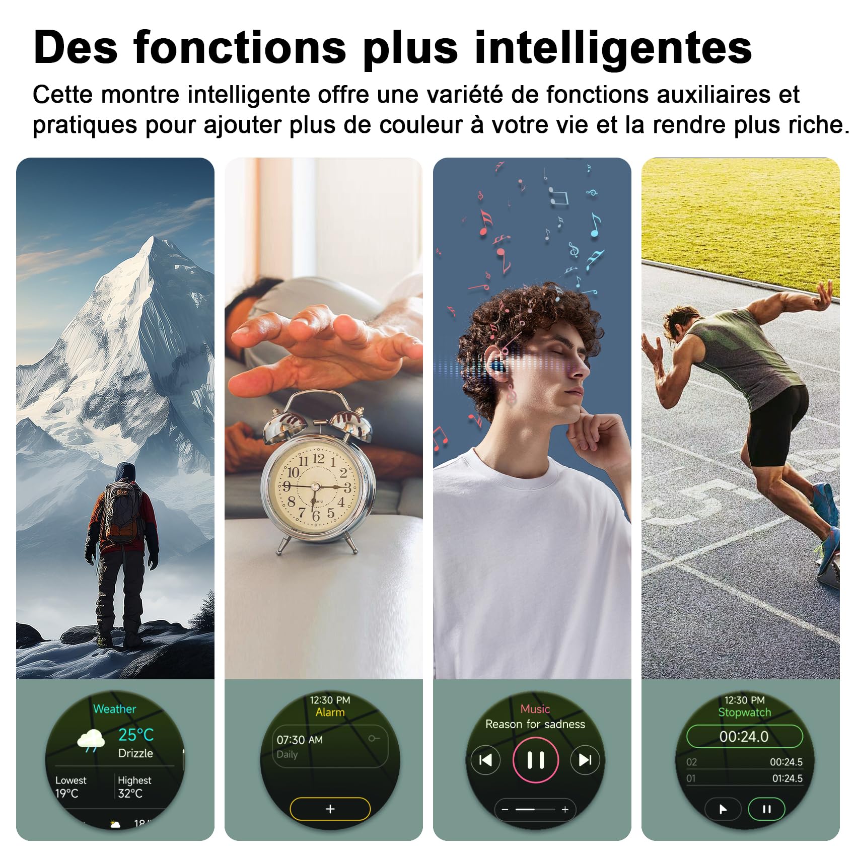 Blackview Montre de Fitness 1,39 Pouces pour Hommes et Femmes avec Saturation en oxygène du Sang et Surveillance du Sommeil, 100 Modes Sportifs, étanchéité IP68 (Disponible pour iOS et Android).