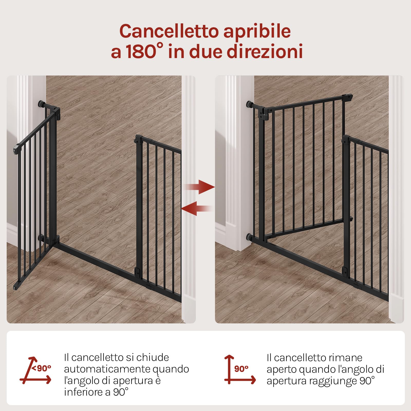 WOLTU Estensione metallica per cancelletto di sicurezza per bambini 13 cm nero
