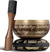 Vista 2 de Silent Mind Tibetan Singing Bowl Set – Easy to Play & Beginner Friendly Meditation Bowl with Cushion & Mallet Stress Relief & Mindfulness