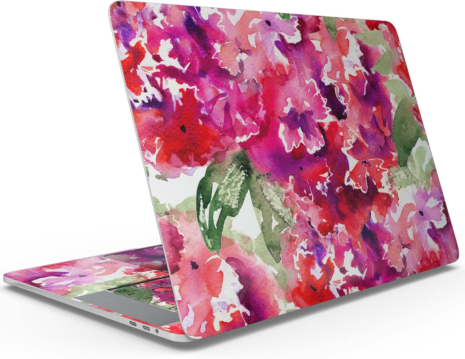 DesignSkinz - Tropical Hydrangea Flowers - Full-Body Wrap Protective Decal Skin Kit Compatible with MacBook 14" Pro M1 (A2442)