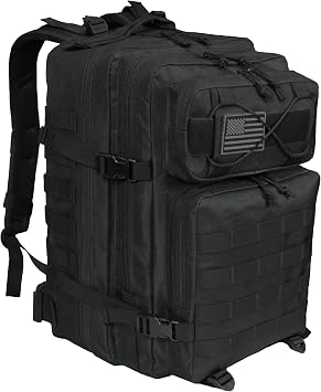 40L Tactical Backpack for Men, 900D Waterproof Molle Military Backpack 3 Day Assault Pack with 17" Laptop Compartment for Hiking Camping Gym EDC
