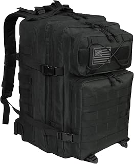 40L Tactical Backpack for Men, 900D Waterproof Molle Military Backpack 3 Day Assault Pack with 17" Laptop Compartment for Hiking Camping Gym EDC