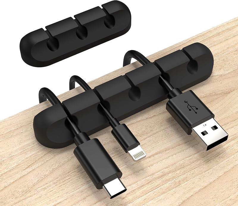 Cord Organizer for Desk, Cable Organizer Cable Clips Holder Black