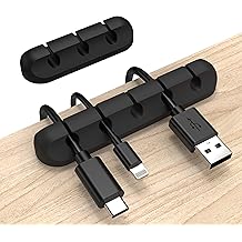 INCHOR Cord Organizer, Cable Clips Cord Holder, Cable Management USB Cable Power Wire Cord Clips, 2 Packs Cable Organizers for Car Home and Office (5, 3 Slots)