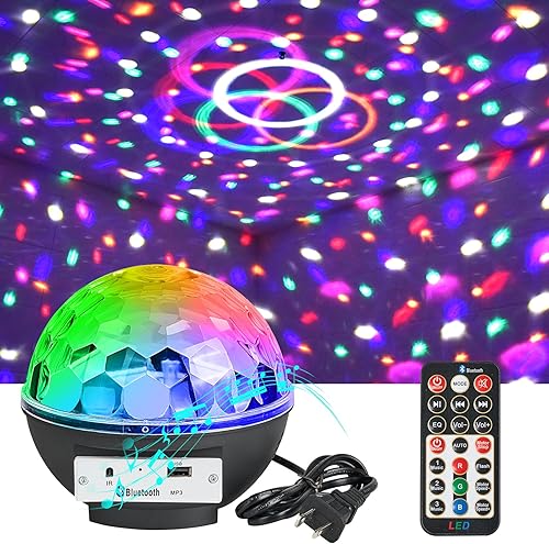 Miniatura 7 de Proyector OVNI, iluminación de nebulosa Aurora giratoria de 360, luz nocturna con control remoto y control de sonido, proyector de luz nocturna para