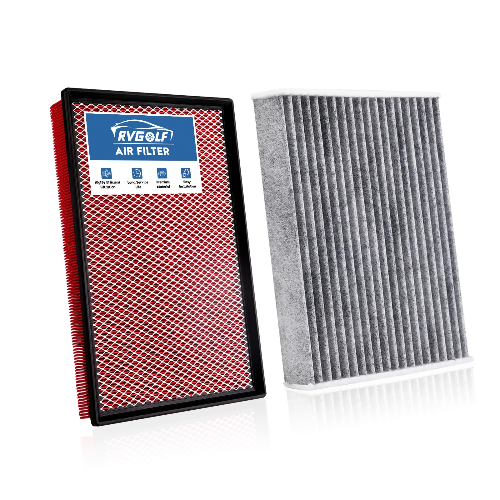 Engine+Cabin Air Filter Fit for 2011-2024 Dodge Ram 1500 (NOT FOR 6.2L TRX)