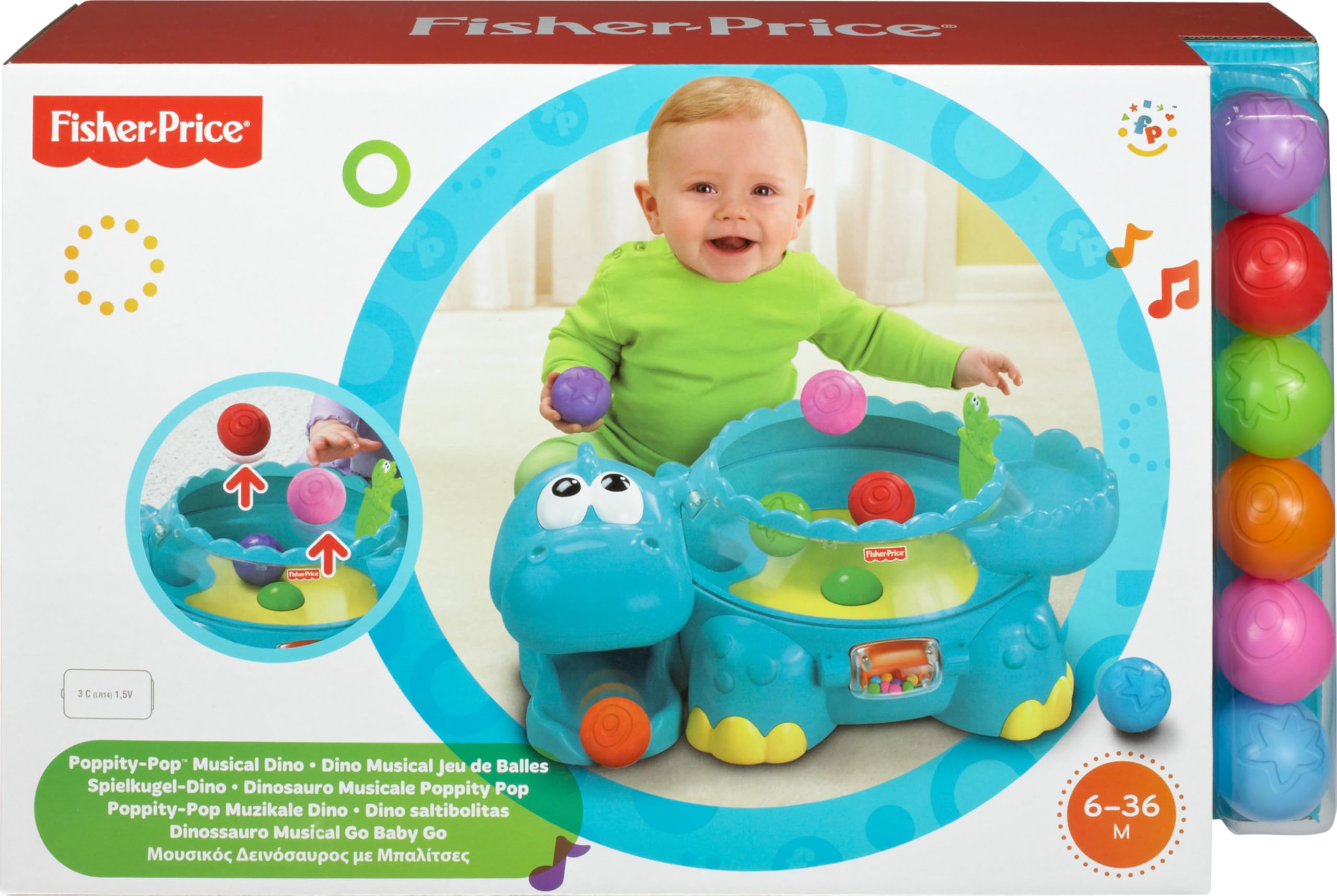 Fisher-Price Go Baby Go Poppity Pop Musical Dino