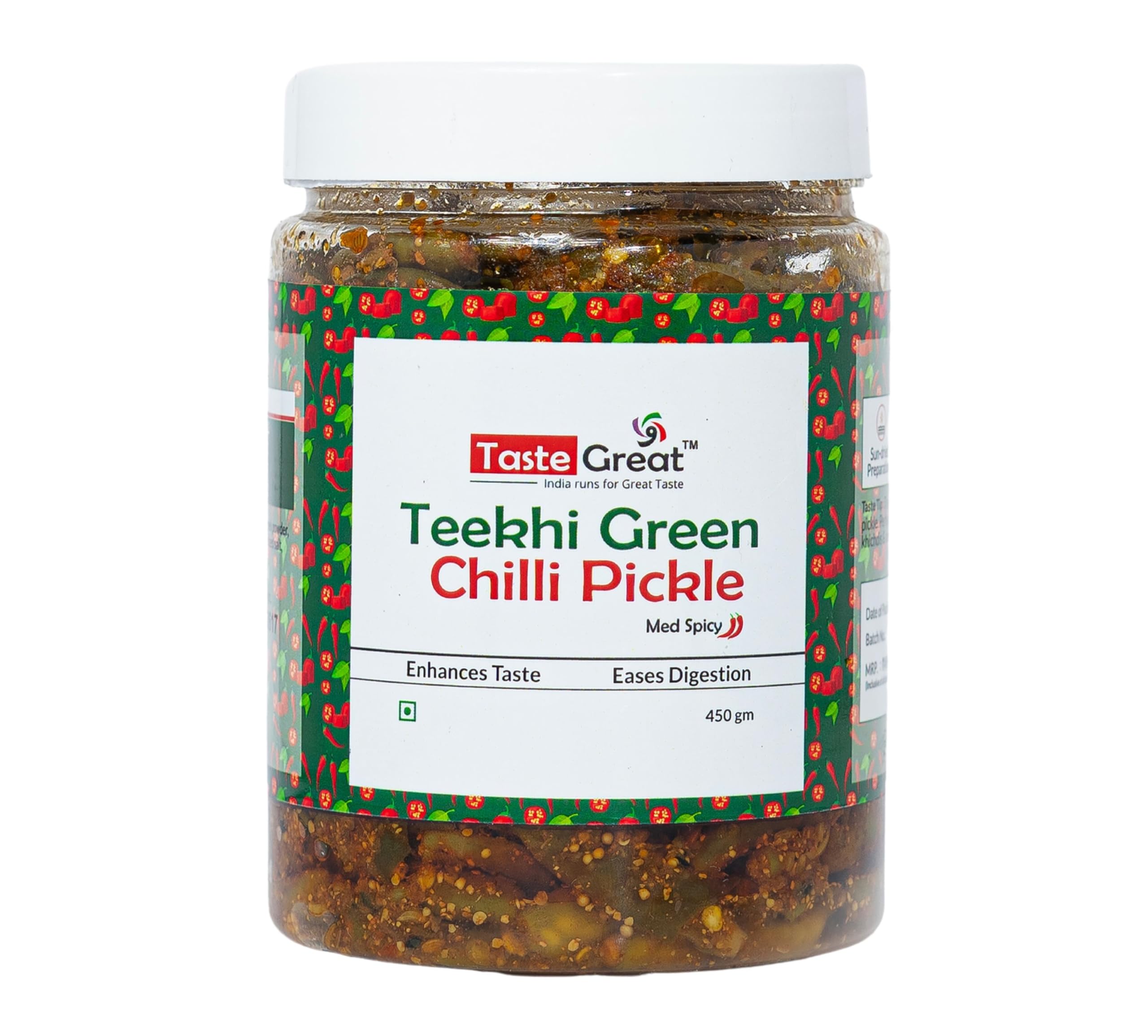 See full amazon price history chart for Taste Great Green Chilly Pickle (450g) I Rajasthani Teekhi Hari Mirchi ka Achar -Spicy Hot I Less oil used I Traditional recipe I Special Casement box packing Taste Great Green Chilly Pickle (450g) I Rajasthani Teekhi Hari Mirchi ka Achar -Spicy Hot I Less oil used I Traditional recipe I Special Casement box packing (B0DDTVC8Q6) Amazon Price History, Amazon Price Tracker