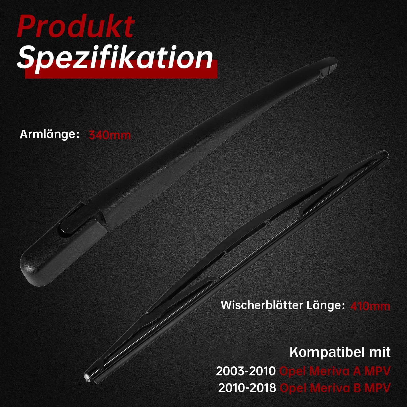 1273391 Braccio Tergicristallo Posteriore e Lama per Corsa C/MK 3 2000-2006