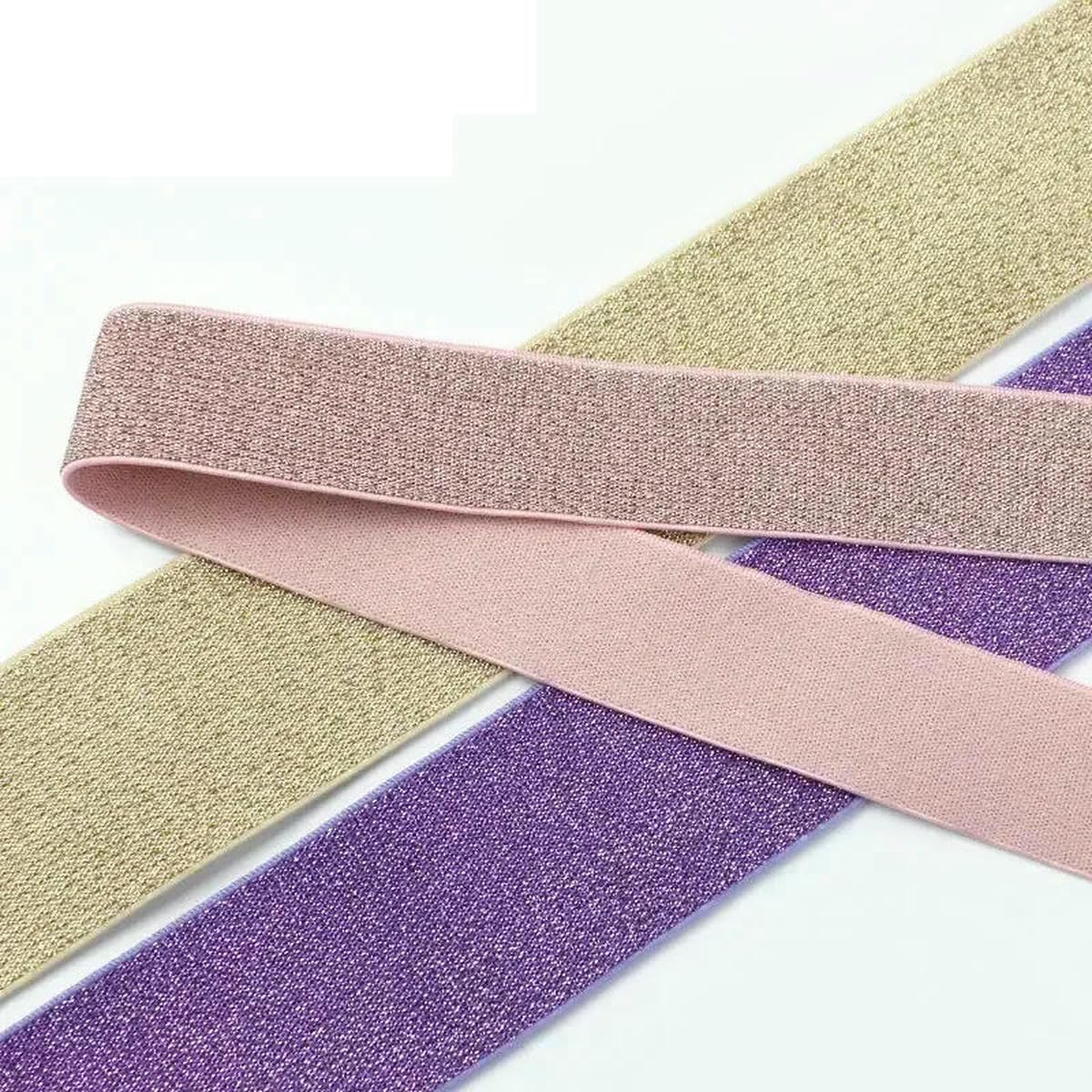 Banda elástica de nailon de seda de 3, 5 y 10 metros (25-50 mm), cinta de poliéster para cinturón, cinta de goma para bricolaje, accesorios de costura para cinturones de vestir, azul rey, 40