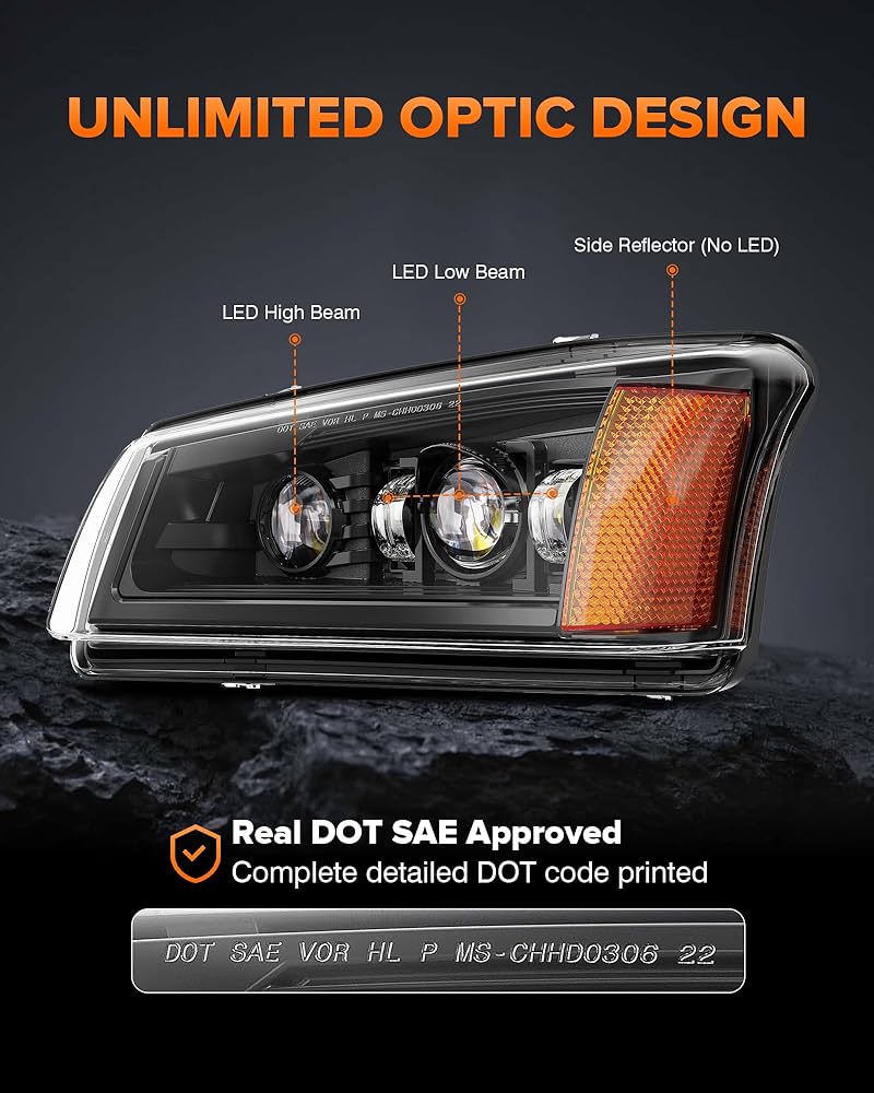 Amazon.com: Z-OFFROAD LED Headlights Assembly DOT Approved
