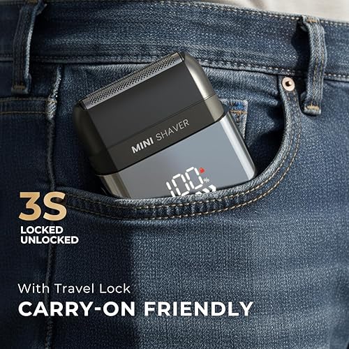 Miniatura 7 de Afeitadoras eléctricas de papel de aluminio para maquinilla de afeitar eléctrica de cara masculina  IPX7 resistente al agua con pantalla LED y carga